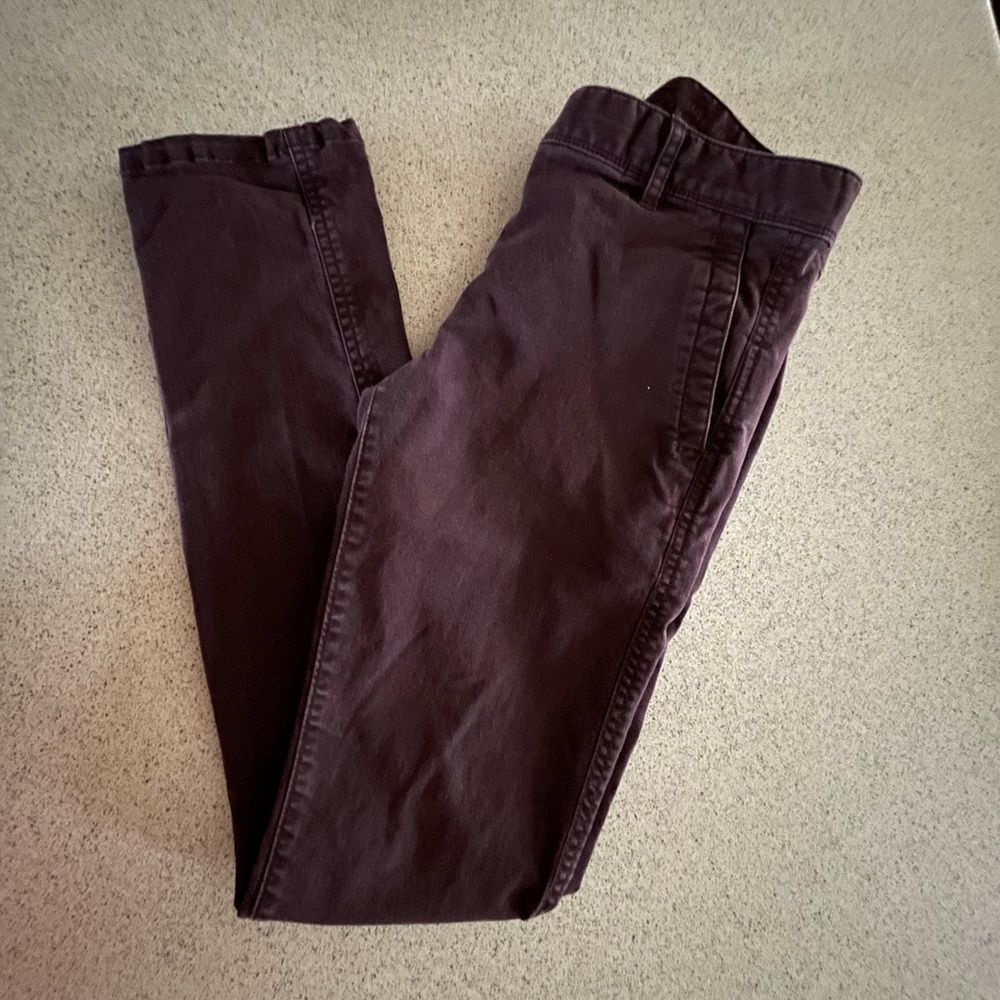 #32 Super skinny khakis by GAP deep plum